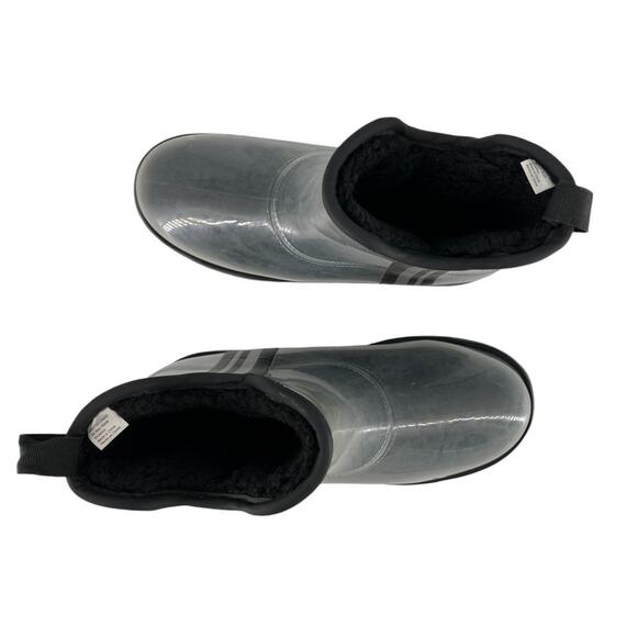 Time and Tru Clear Gray Faux Sherpa Lined Short Boots Women Size 8 - Picture 3 of 15